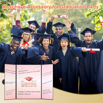 Graduation Guest Book 2026 Graduation Party Decorations Class of 2026 Graduation Sign in Book Signature Board Keepsake Grad Party Supplies College High School Graduation Gift Card Book (Blue)