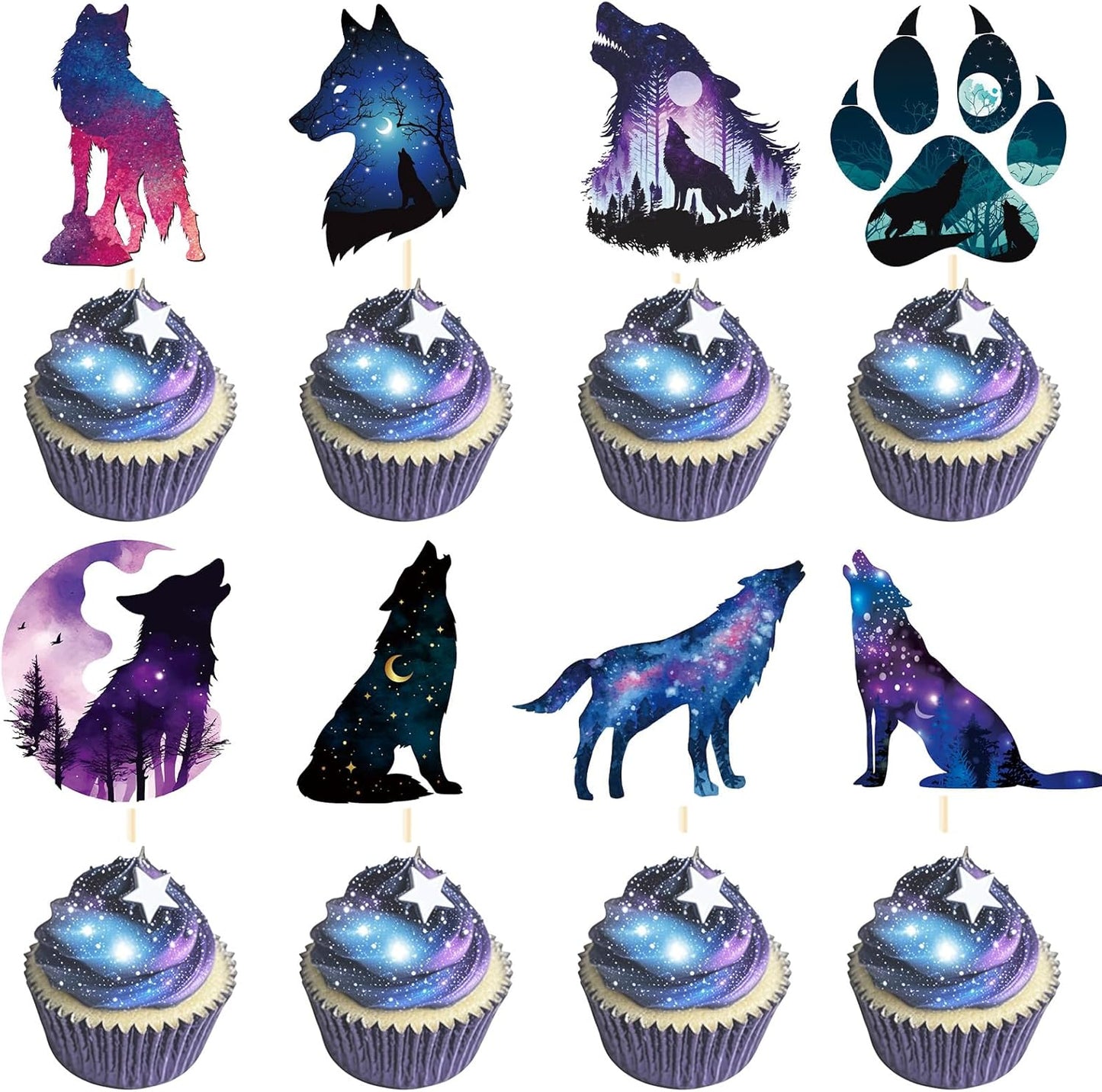 Wildflower Birthday Party Decorations, 36PCS Flower Floral Cupcake Toppers Decoration, Baby in Bloom Baby Shower Cupcake Picks Decor Party Supplies for Gilrs Women