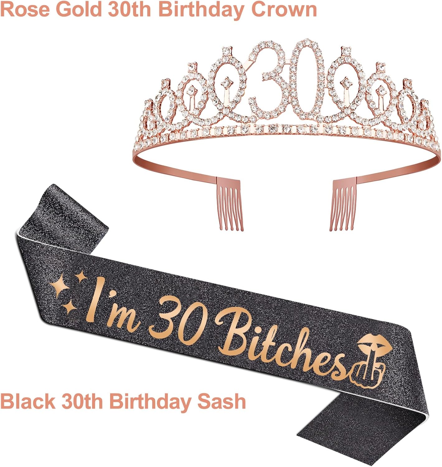 21st Birthday Decorations for Her with 21st Birthday Sash and Crown, Candles Gold, Gifts for 21 Year Old Girls