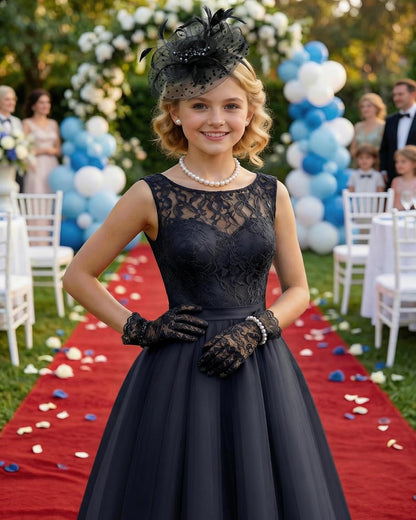 Girls Tea Party Fascinators Hats for Kids Fascinator Tea Party Hat Headband with Gloves Accessories for Girls