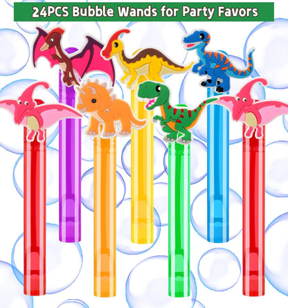24PCS Animal Bubble Wands for Wild One Birthday Baby Shower Decorations Safari Jungle Theme Party Favors Supplies, Pinata Goodie Bags Filler, Classroom Prizes, Valentines Gifts, Easter Stuffers