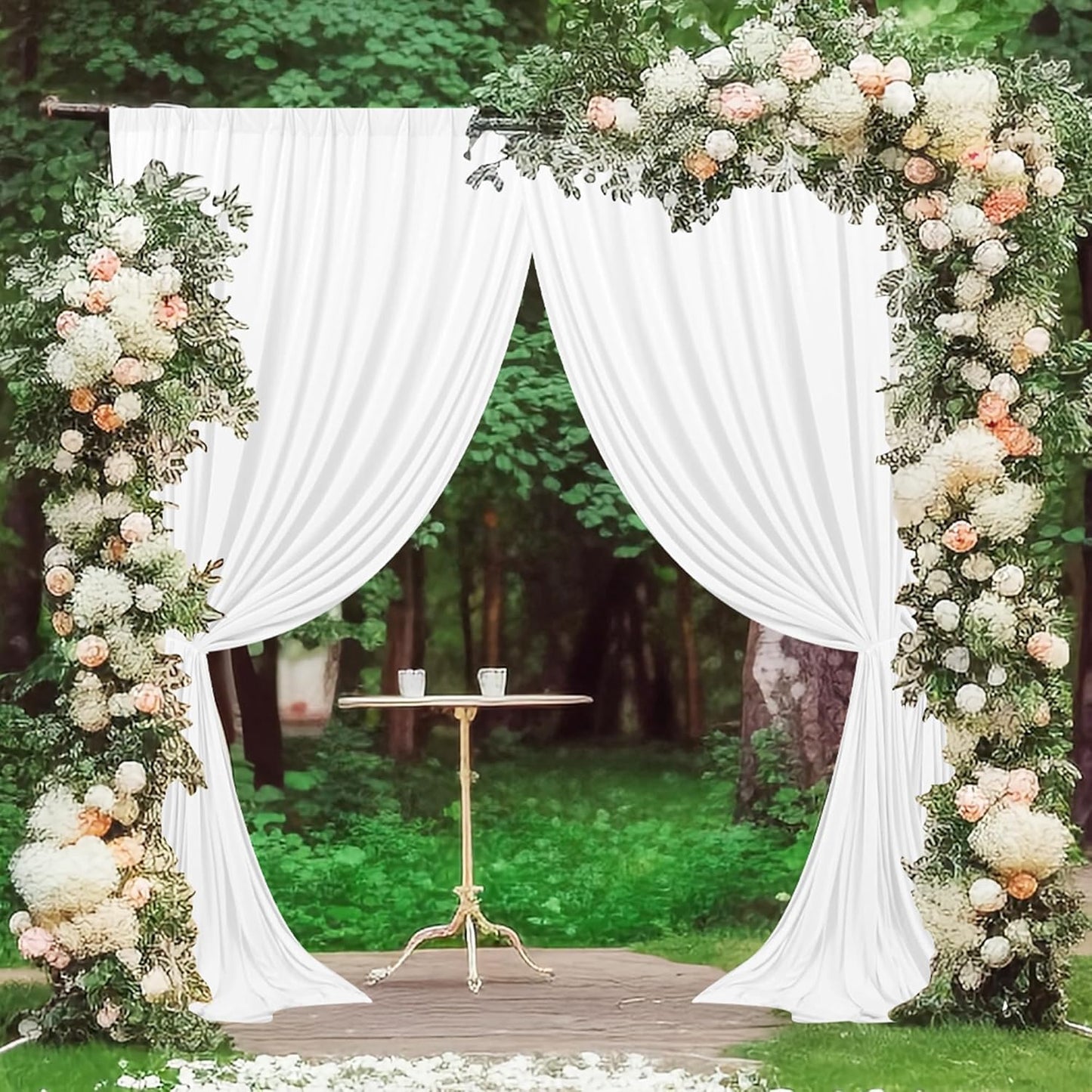 MEETSKY Black Backdrop Curtains for Parties - 10ft x 8ft Party Photo Background Curtain Rod Pocket Fabric Drapes Panels for Boys Birthday Holiday Home Halloween Decoration, 5ft x 8ft, 2 Panels