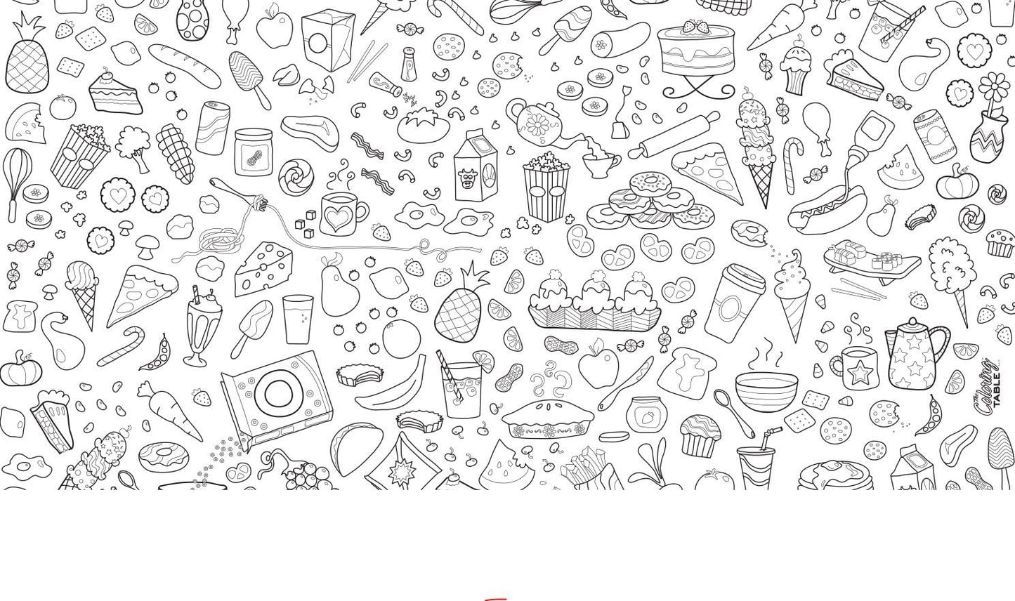 Animal Fun Design – Square Tablecloth 60”X60” – Interactive Coloring Tablecloth for Kids - Poly/Cotton Fabric – Washable and Reusable – DIY Activity for Children and Adults