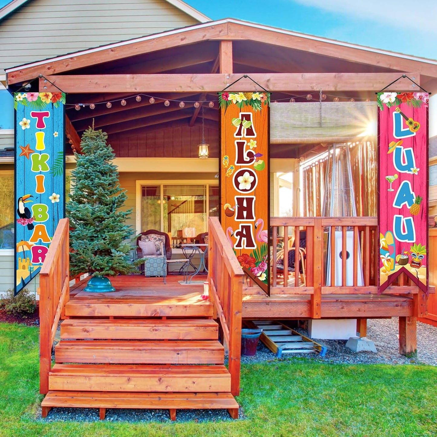 Chiisong 3 Pcs Neon Banner Party Decorations Let's Glow Banner Glow in the Dark Porch Sign Welcome Birthday Porch Sign for Neon Birthday Party Supplies Club Halloween Classroom Decorations