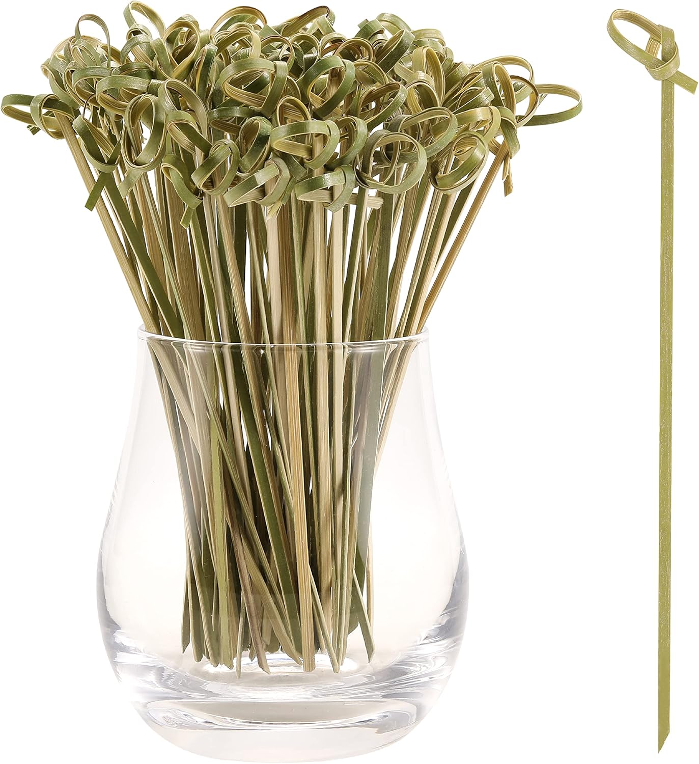 200 PCS Cocktail Picks, 4.7 Inch Toothpicks for Appetizers, Natural Bamboo Knot Skewers, Mini Food Sticks, Fancy Tooth Picks for Drinks,Fruit,Charcuterie,Cocktail Garnish Accessories, Party Supplies