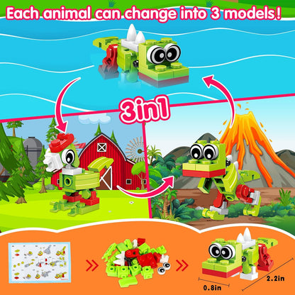 30PCS Mini Animal Building Blocks Summer Party Favors for Kids 4-8 8-12 Birthday Goodie Bags Stuffers Classroom Treasure Box Carnival Prizes Small Toys Bulk Pinata Fillers Return Gifts for Girl Boy