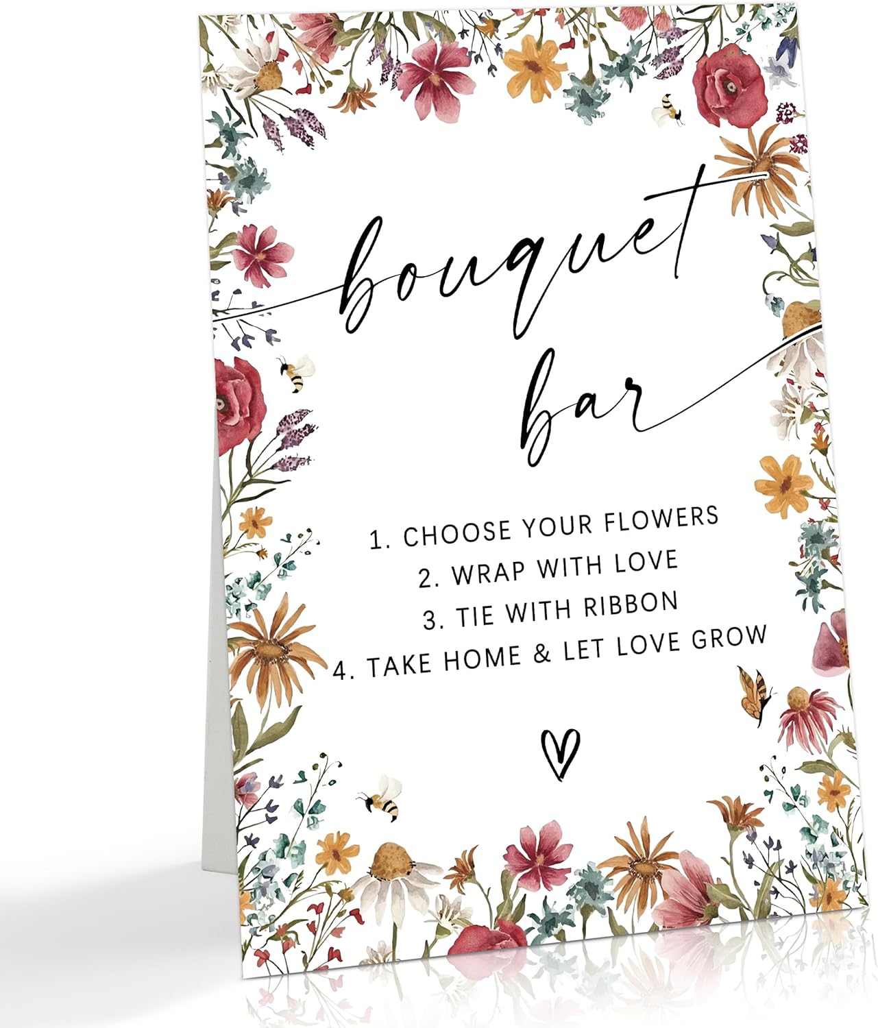 Wild Flower Audio Guest Book Sign, Baby in Bloom Love is in Bloom Decorations, Bridal Shower Baby Shower Wedding Signs for Reception, Floral Party Table Decor, 8 x 11 Inch