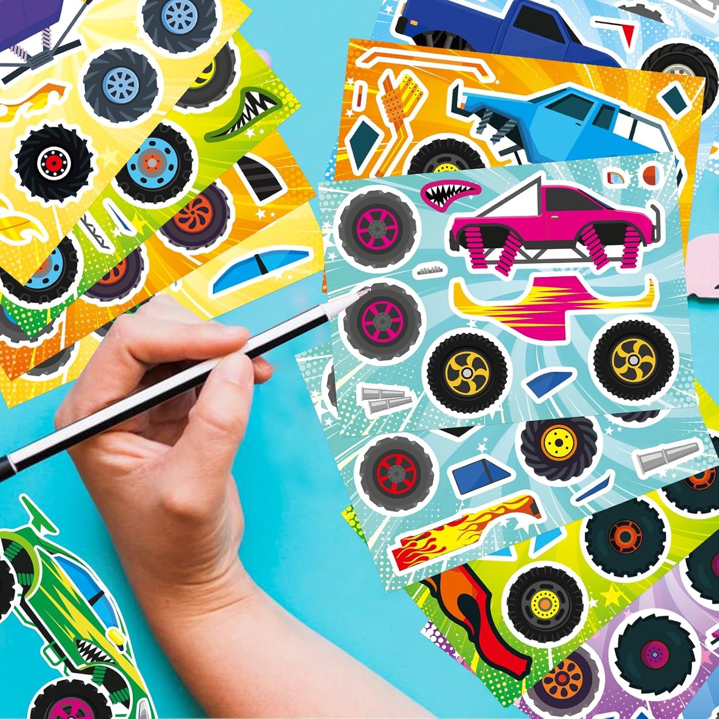 24 Sheets Make a Face Stickers for Kids Toddlers, Make Your Own Animal Mix and Match Sticker Sheets with Sea Animals Horses Dinosaurs Unicorns for Kids Crafts Party Favors Goodie Bags Stuffers