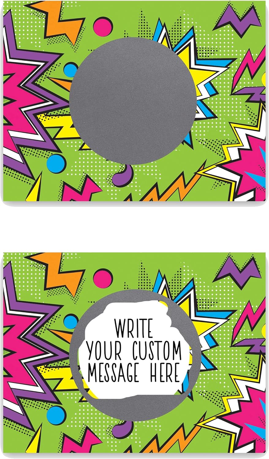 My Scratch Offs - Customizable Scratch-Off Cards Graffiti Design for Prizes, Classroom Rewards & Teacher Supplies, 50 Pack