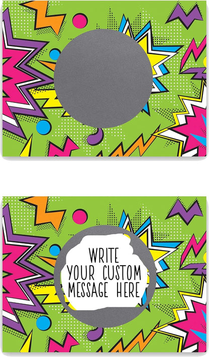 My Scratch Offs - Customizable Scratch-Off Cards Graffiti Design for Prizes, Classroom Rewards & Teacher Supplies, 50 Pack