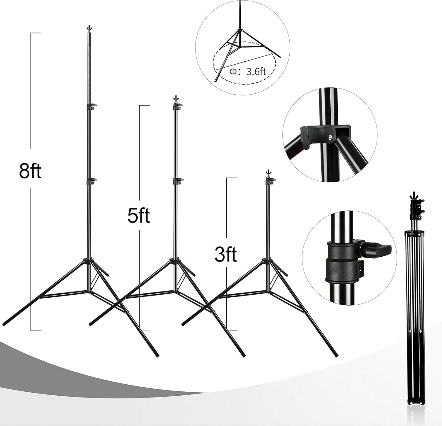 EMART 10x10FT Backdrop Stand, Photo Studio Back Drop Adjustable Stand with 6 Backdrop Clamps,2 Sandbags and Carry Bag,Heavy Duty Background Support System Kit for Photography,Parties,Wedding,Video