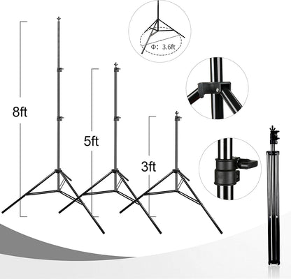 EMART 10x10FT Backdrop Stand, Photo Studio Back Drop Adjustable Stand with 6 Backdrop Clamps,2 Sandbags and Carry Bag,Heavy Duty Background Support System Kit for Photography,Parties,Wedding,Video