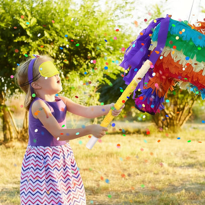 15.75 Inch Piñata Stick Kit Blue Unbreakable Pinata Stick with Blindfold Blind Rope Blind Stick Suitable for Girls Boys Adults Can Have Fun at Any Party