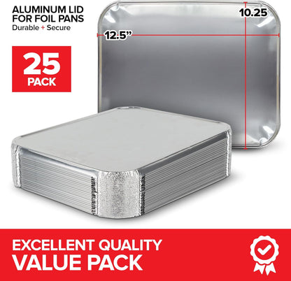Stock Your Home Aluminum Pans 9x13 Disposable Foil Pans (30 Pack) - Half Size Steam Table Deep Trays - Tin Foil Pans Great for Cooking, Heating, Storing, Prepping Food