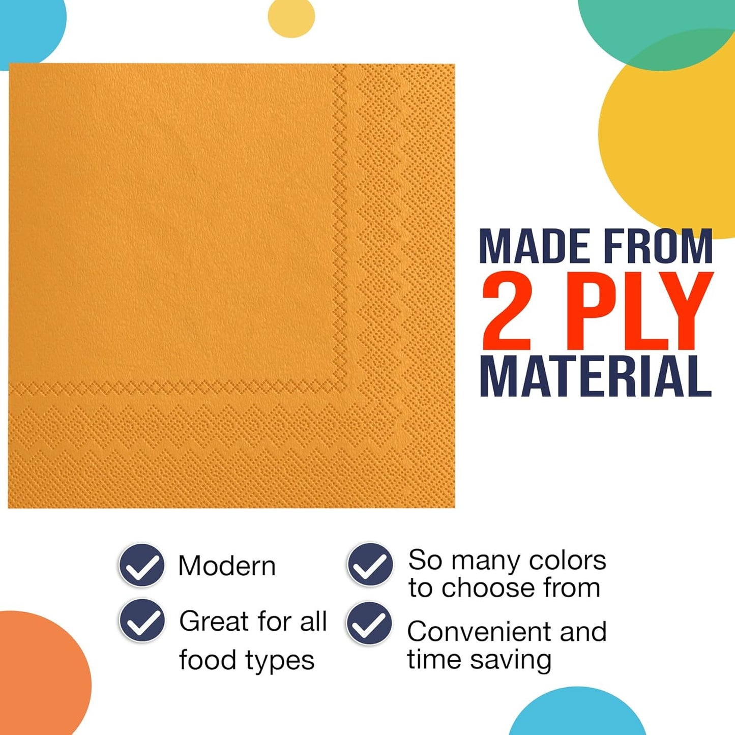 Party Solids Purple Paper Napkins Disposable Everyday 50 Pcs 2 Ply Purple Dinner Napkins Paper Everyday For Parties & Party Supplies