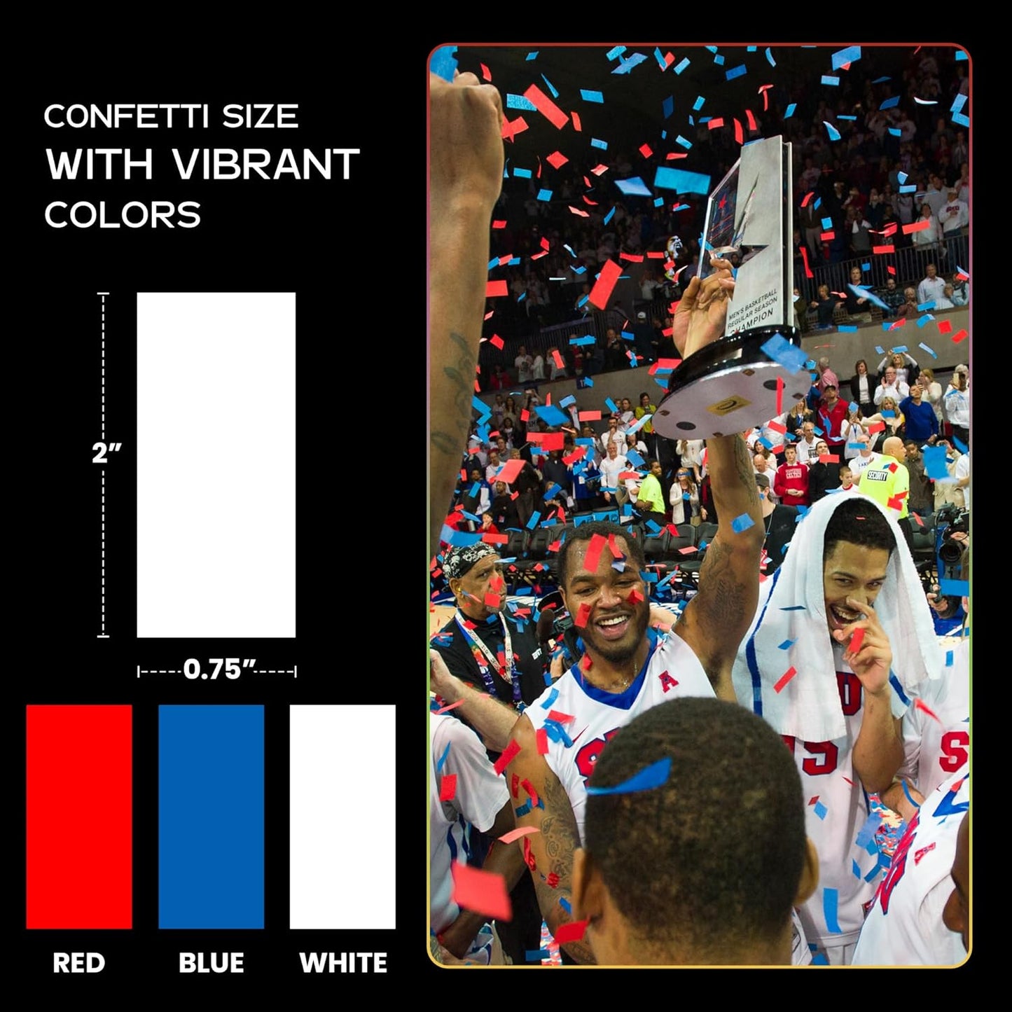 Ultimate Confetti, Multicolor Biodegradable Confetti - Rectangular Fluttering Tissue Paper Confetti for Cannon and Launcher use - Best for Holidays, Birthday, Wedding, and Parties - 1 lb, 16 oz