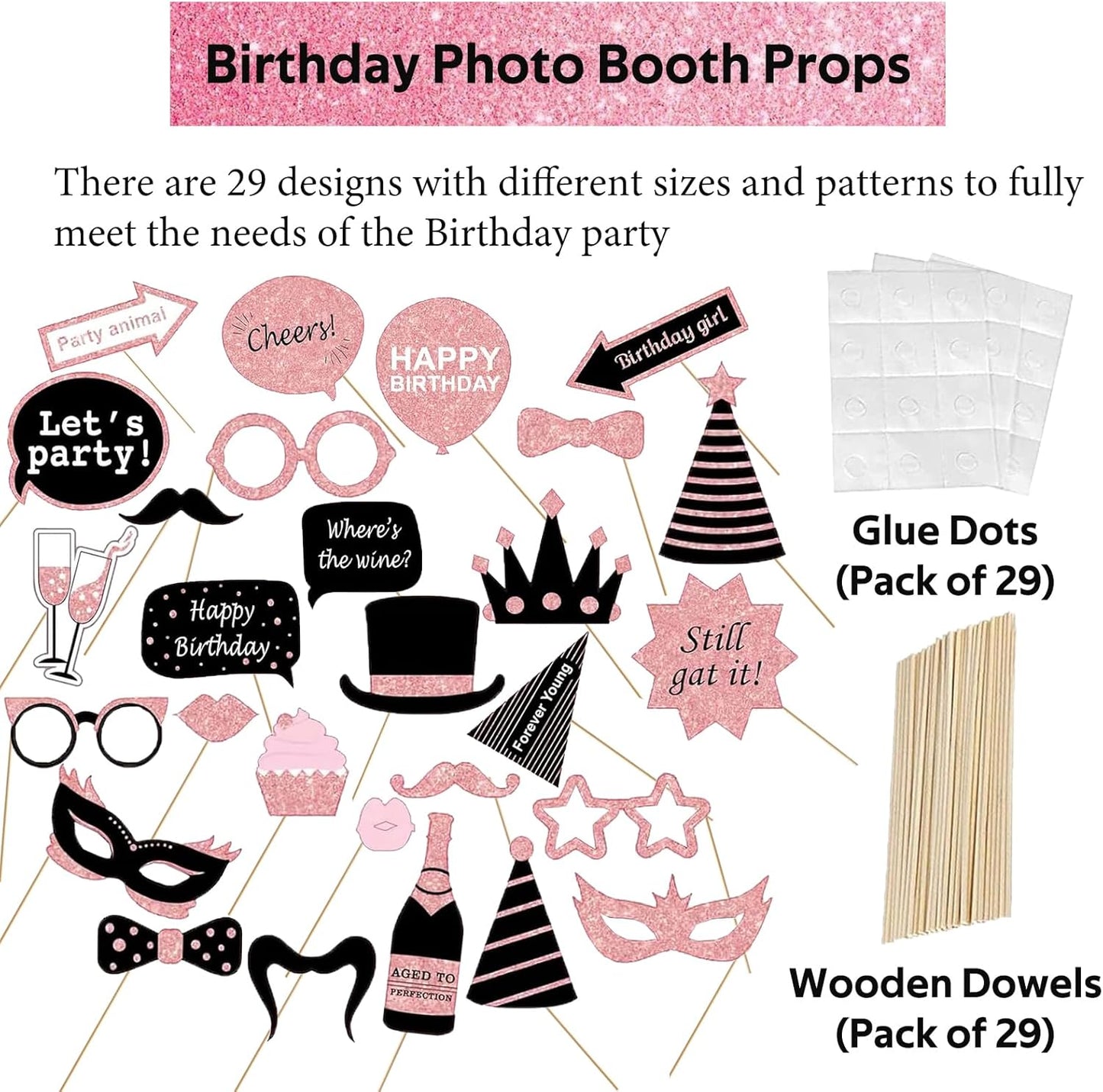 Hawaiian Party Photo Booth Props Kit, 30 PCS Luau Photo Booth Props with Large Inflatable Selfie Picture Frame for Hawaiian Tropical Tiki Summer Pool Party Supplies
