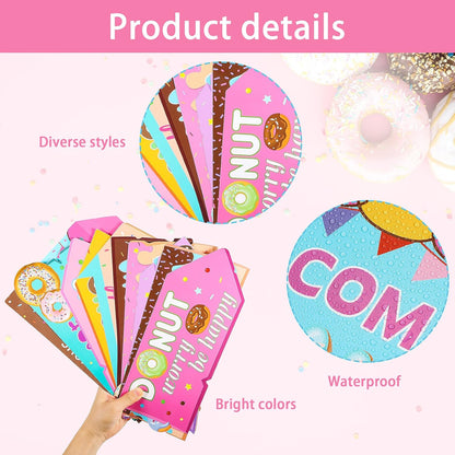 20 Pieces Donut Party Directional Signs Welcome Sign Outdoor Yard Sign Lawn Candyland Decoration Two Sweet and Donut Grow up Birthday Themes for Party Baby Shower Photo Prop Supplies