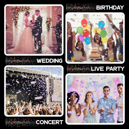 Ultimate Confetti, Multicolor Biodegradable Confetti - Rectangular Fluttering Tissue Paper Confetti for Cannon and Launcher use - Best for Holidays, Birthday, Wedding, and Parties - 1 lb, 16 oz