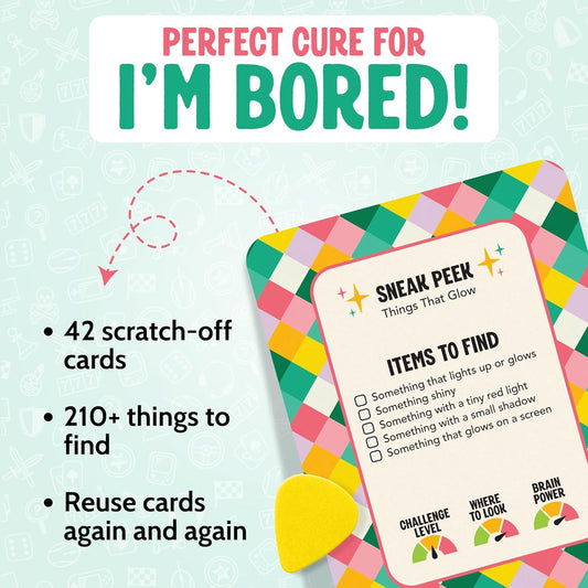 Scratch 'Ems Scavenger Hunts | 42 Scratch Off Adventure Cards - Outdoor Scavenger Hunt for Kids & Families | All Season, Reusable Scratch-Off Cards for Screen-Free Fun, Nature Activity & Camping