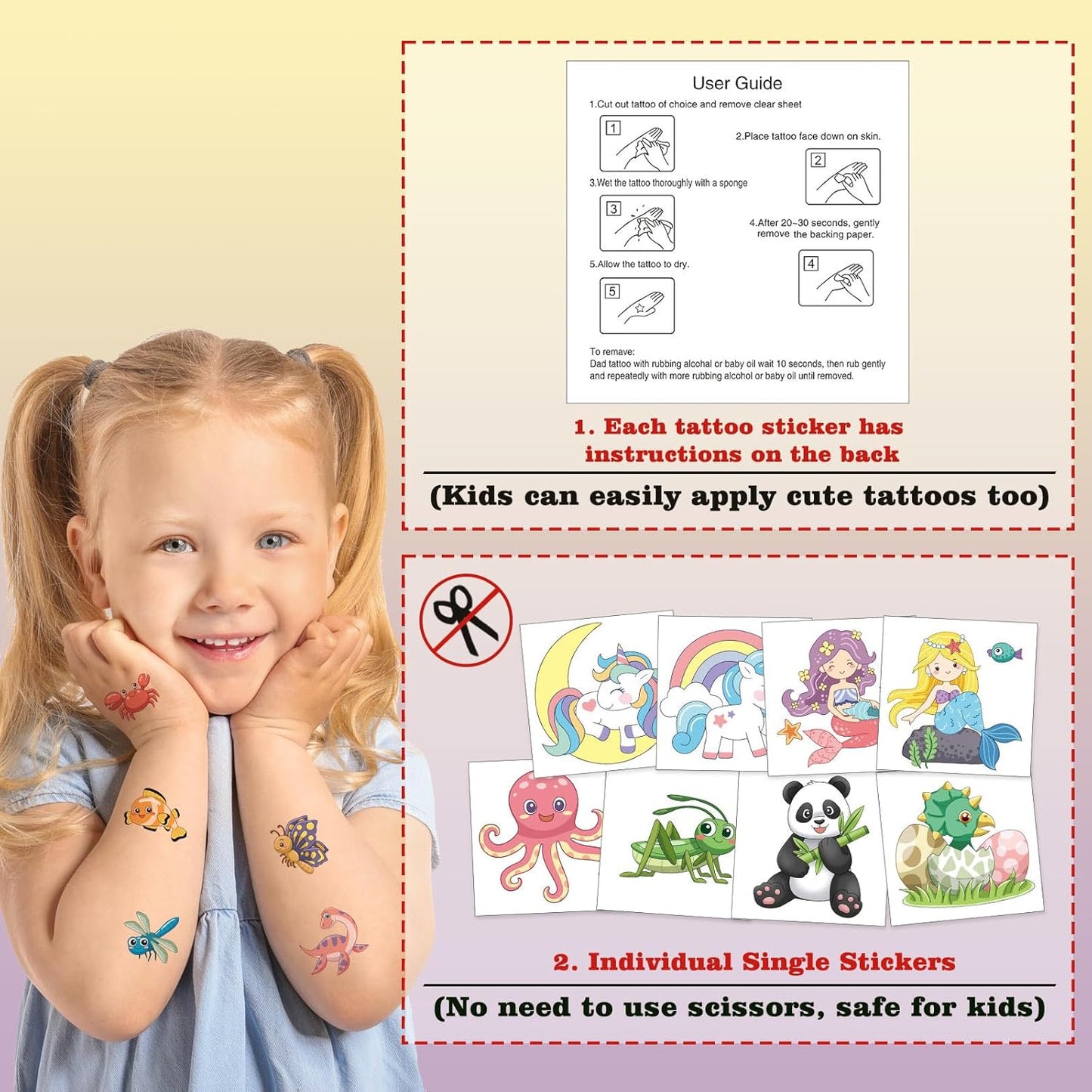 104 PCS Monster Truck Temporary Tattoos for Kids Party Supplies, Individually Wrapped Monster Truck Fake Tattoos Temp Tattoo Stickers for Boys Girls Birthday Party Favors Decorations Activities