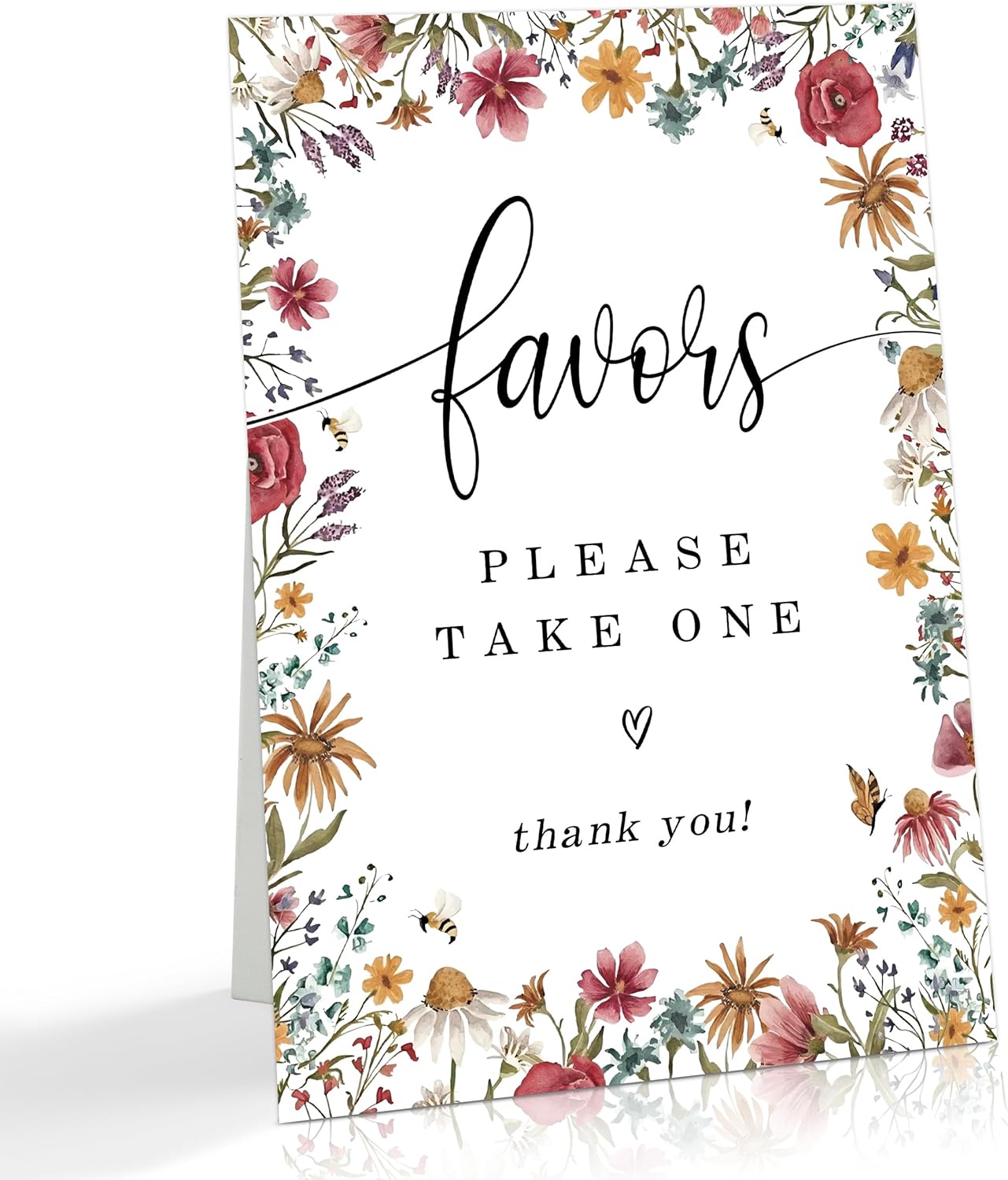 Wild Flower Audio Guest Book Sign, Baby in Bloom Love is in Bloom Decorations, Bridal Shower Baby Shower Wedding Signs for Reception, Floral Party Table Decor, 8 x 11 Inch