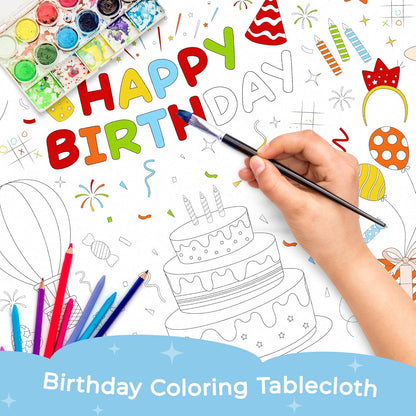 Childom 1 Pack Fourth of July Coloring Tablecloth for Kids,4th of July Crafts for Kids 30"x72" Giant Coloring Poster Table Cloth,Large Paper Poster Crafts Party Activities,4th of July Paper Tablecloth