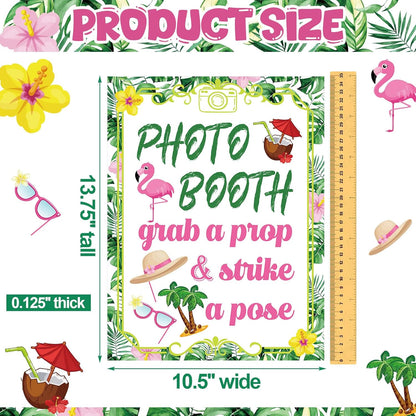 Briwooody Photo Booth Sign with Stand Retro Background Table for Indoor and Outdoor Party Theme Event Photography Props Desktop Decoration Supplies