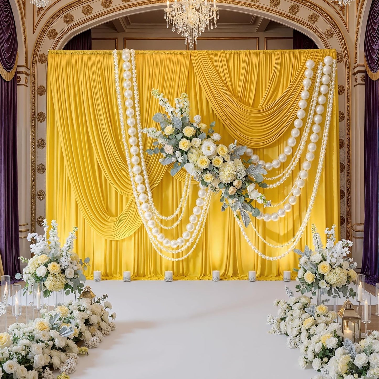10ftx10ft Black Backdrop Curtains for Weddings Parties, Wrinkle Free 2 Panels Silky Polyester Photo Backdrop Drapes Back Drop Cloth Drapery for Birthday Mother'sDay Photography Background