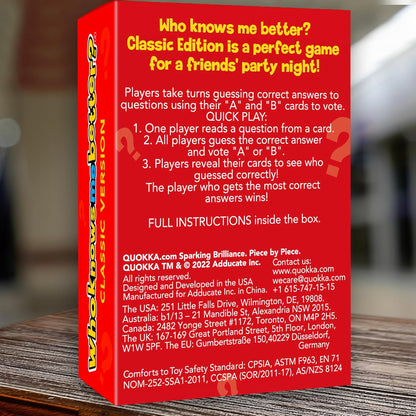 Quokka Card Games for Adults – Who Knows Me Better NSFW Edition – Party Game with 500+ Questions for Friends, Couples & Party Game Nights Ages 18+