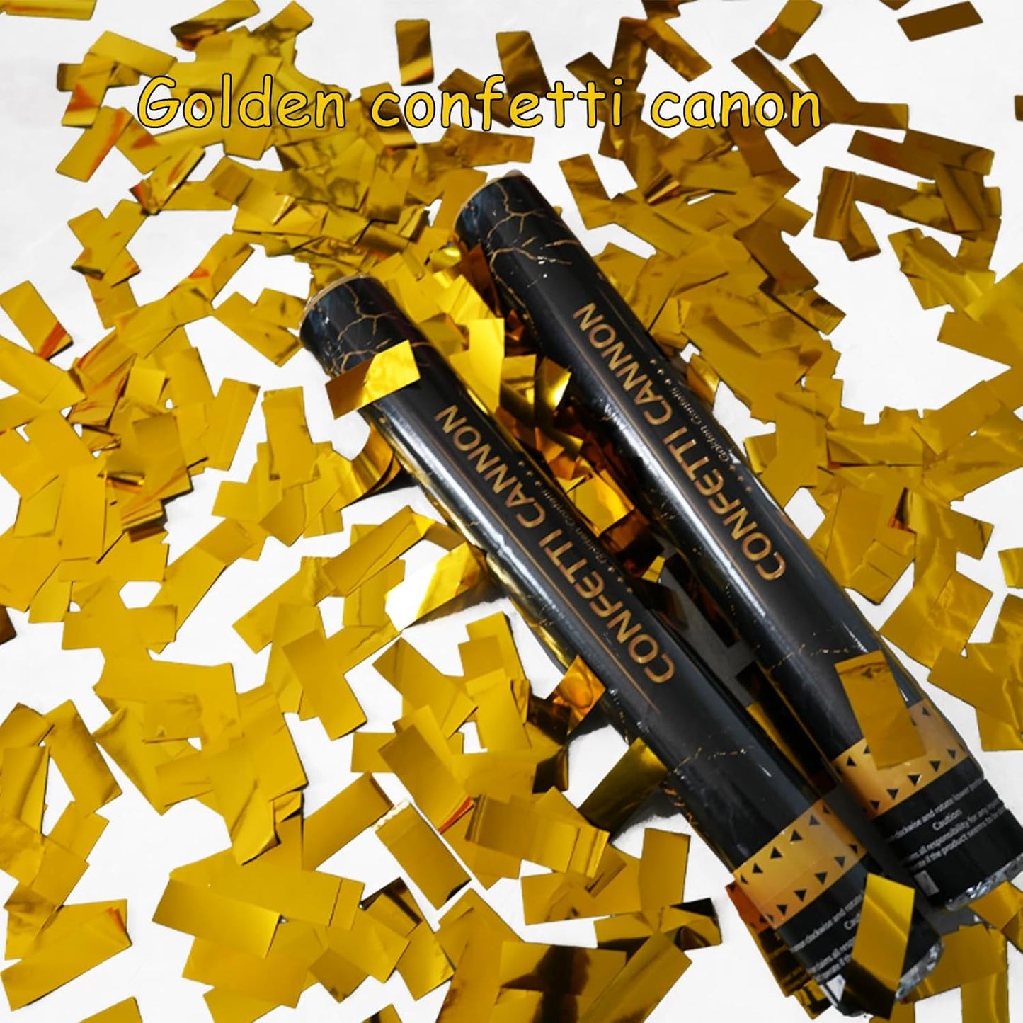 16 Inch [6 Pack] Golden Confetti Cannon Party Poppers Party Supplies, Air Powered | Launches 20-25ft | Celebrations,Graduation ceremony,4th of July,World Cup 2026,Wedding,Birthday (golden)