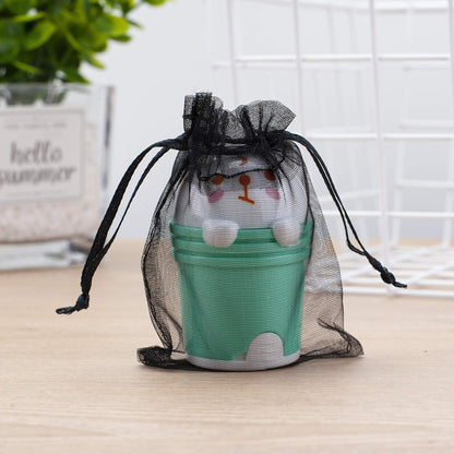 100pcs White Organza Bags 2x3 inch Sheer Drawstring Gift Bags Jewelry Pouches Wedding Party Christmas Favor Gift Bags, Little Mesh Gift Pouches Mini Candy Bags for Small Presents Earrings