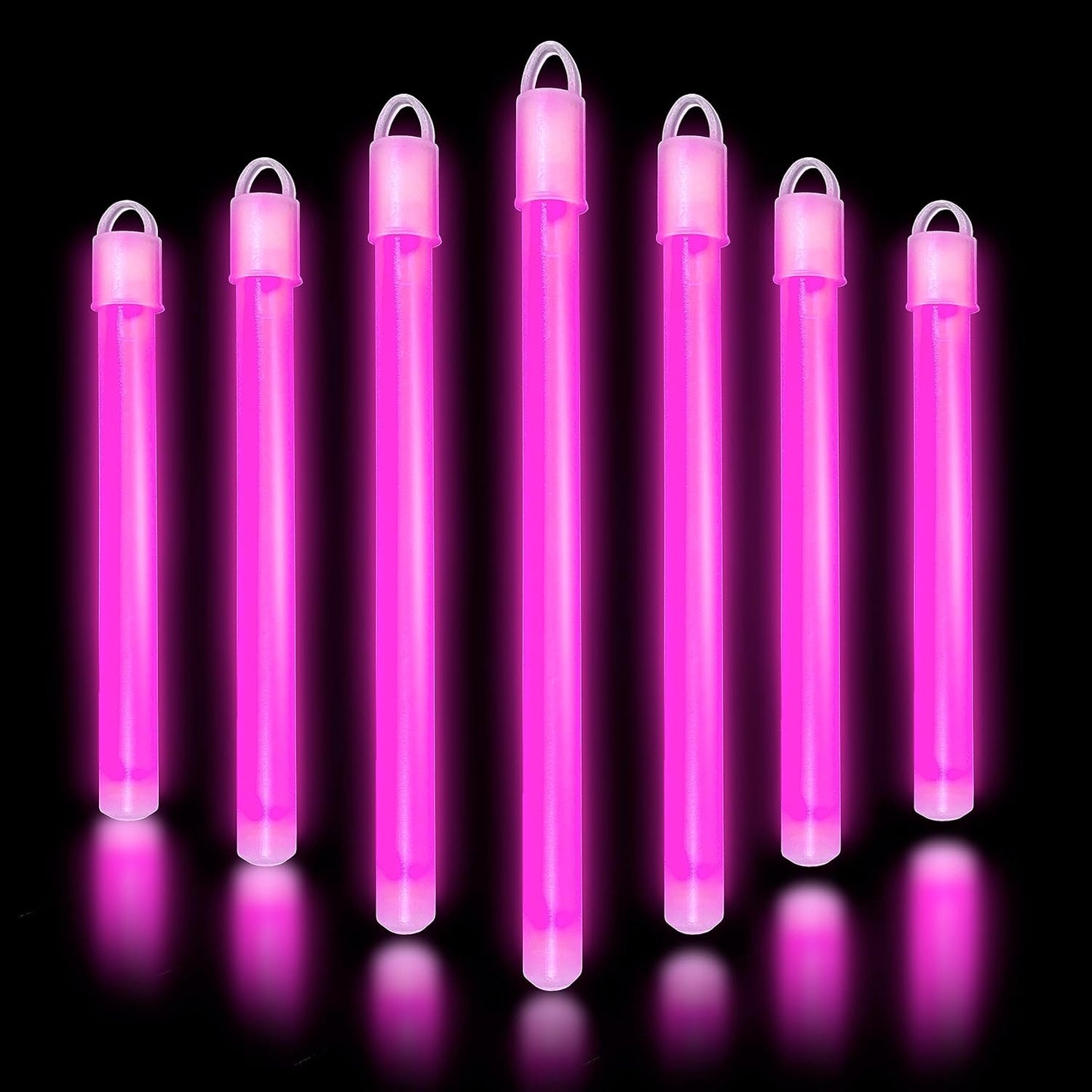 Glow Fever Glow in The Dark Sticks - 50 ct 6" Glow Sticks Bulk Party Pack with End Caps & Lanyards - Glow Party Favors for Concert, Festival, & Wedding Neon Light Sticks by Party Dragon, Multi
