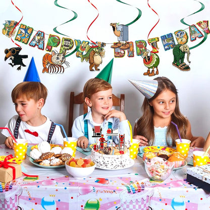 TJLMCORP Italian Brainrot Party Game, Pin the Tail Party Game Set With 24 Stickers and and 2 Blindfolds, Tralalero Themed Birthday Party Supplies, Brain Rot Party Decorations（Tung Tung Tung Sahur）