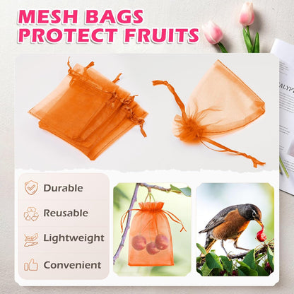 ANZNKU 50PCS White Organza Bags 3x4, Small Gift Bags Bulk for Sachet Jewelry Candy Treat, Mini Mesh Bag Drawstring for Wedding Bridal & Baby Shower, Party Favor Bag for Easter Mothers Day Birthday