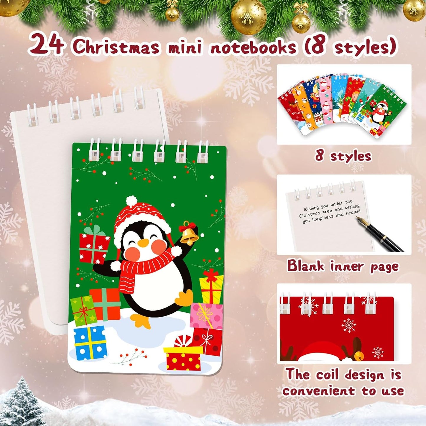 MARFOREVER 24 Pack Mini Animal Notepads Cat Dog Themed Party Favors Cat Dog Mini Spiral Notepads Pet Kitty Gifts for Birthday Teacher Students Reward School Classroom Supplies Goodie Bags Stuffers