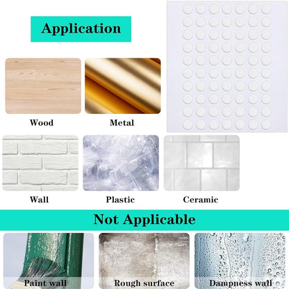 JANYUN 140 Pieces Adhesive Dots,Removable Round Putty Clear Tack No Trace Small Tape Stickers for Wall Hanging Festival Poster Office Party Decoration Picture Crafts
