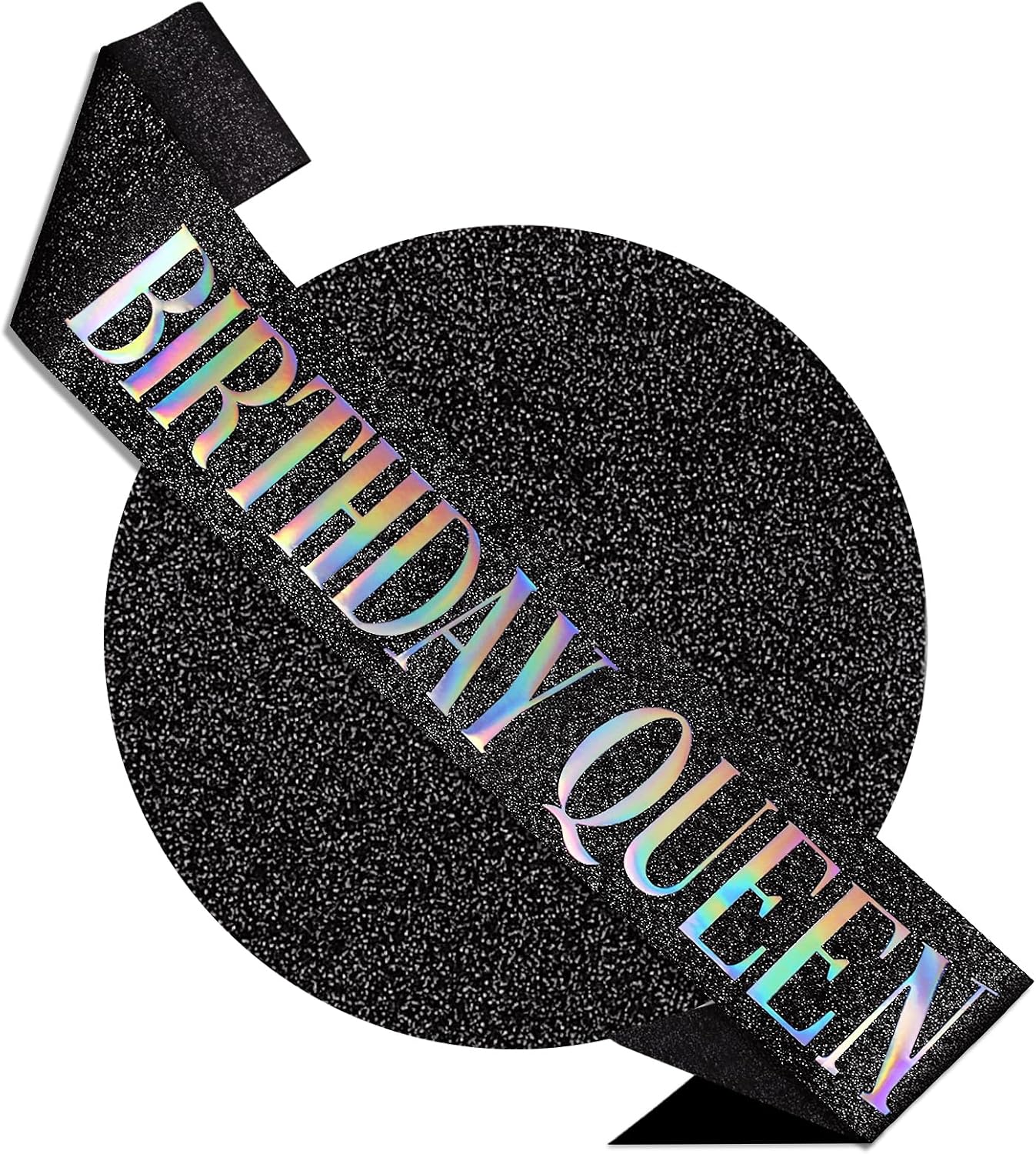 RUDONG M Birthday Queen Sash Glitter - Gold Birthday Sash for Women & Girls | Sweet 16/18th/21st/30th/40th/50th/60th/70th, All-Age Celebration Party Decor