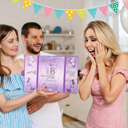 Rose Gold Birthday Party Decorations,18" x 12" Creative Birthday Decorations Guest Sign in Book Alternative, for Men and Women of All Ages, Happy Birthday Party Supplies