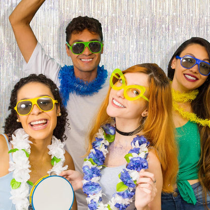 Birthday Party Decorations: 3 Pack 3.3 x 9.9 ft Gold Foil Fringe Curtains Party Supplies, Tinsel Curtain Backdrop for Parties/Birthday/Photo Booth