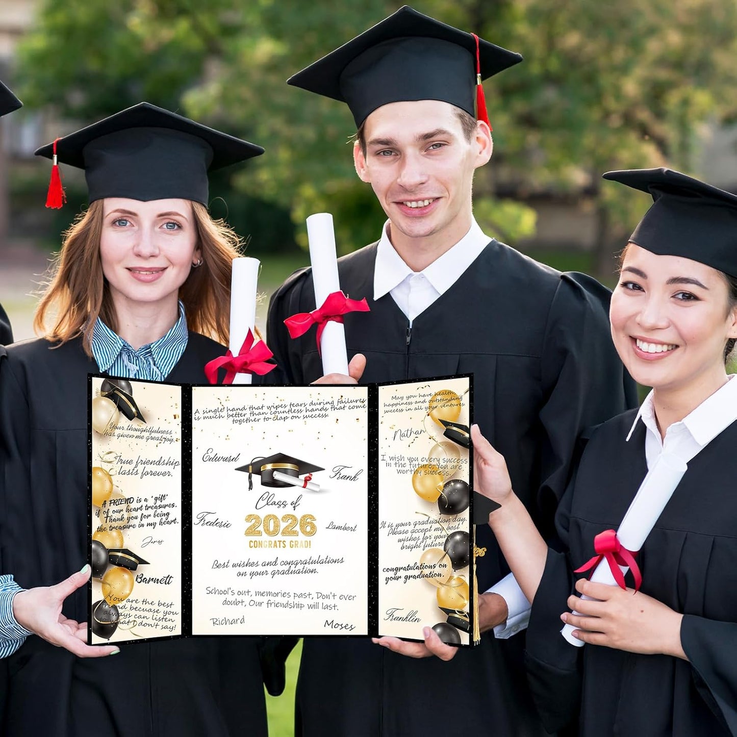 kockuu 2026 Graduation Guest Book Signature Board, Pink Class of 2026 Graduation Sign in Book to Sign Decor for Grad Party High School College Grad Gifts