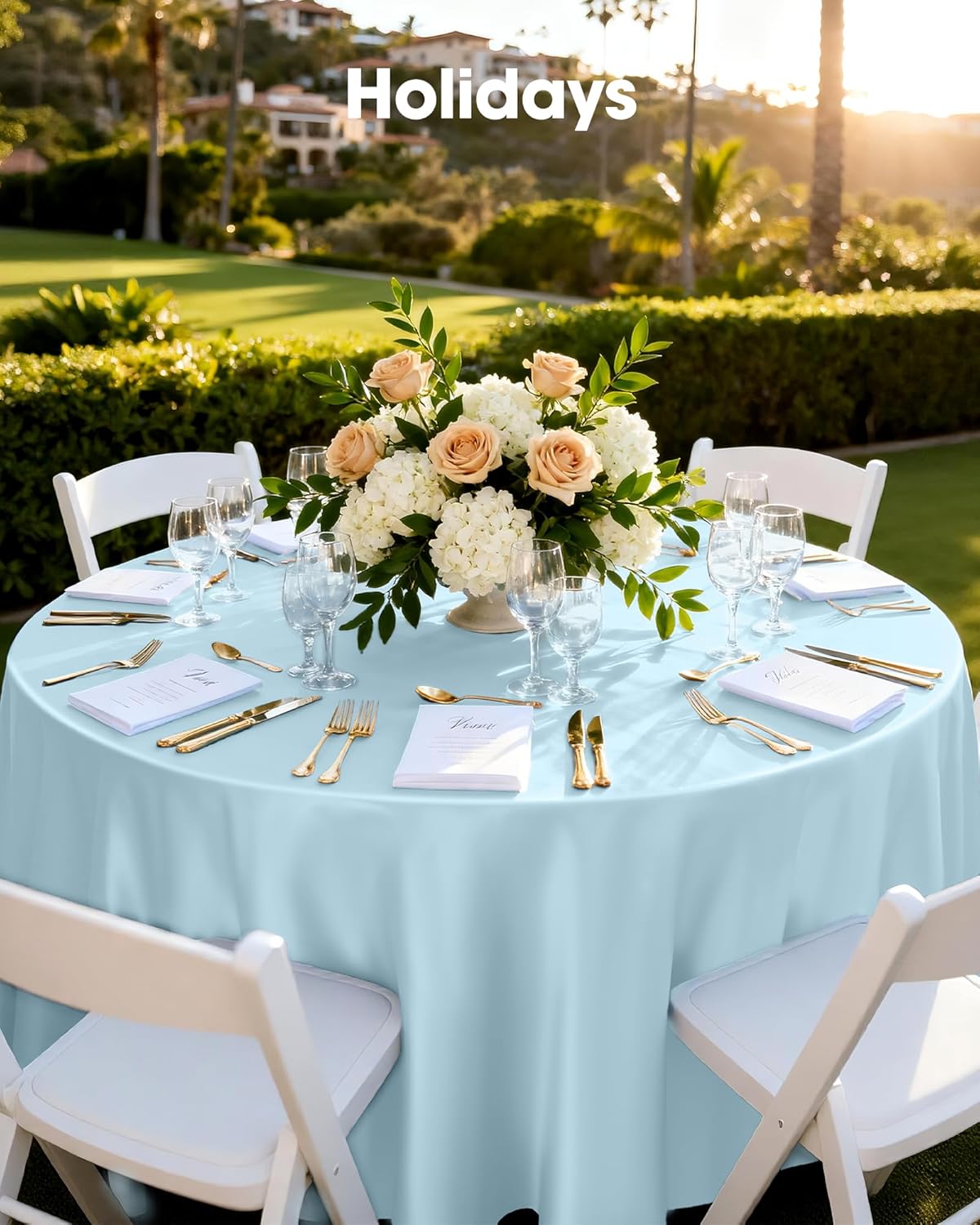 Pureegg Plastic Table Cloth Disposable 8 Pack, 54 x 108 Inch Table Cloths, Party, Picnic, Wedding, Decorative Tablecloths, Rectangle, White Plastic Cover, Leakproof & Sturdy, White