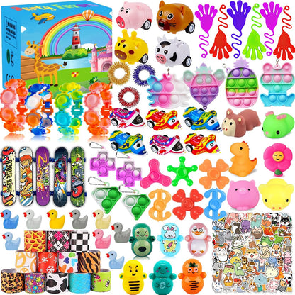 160 Pack Party Favors for Kids 4-8 8-12, Classroom Prizes, Birthday Gifts, Fidget Toys Bulk, Treasure Box Toys for Classroom, Easter Egg Fillers, Pinata Filler, Goodie Bags Stuffers for Kids