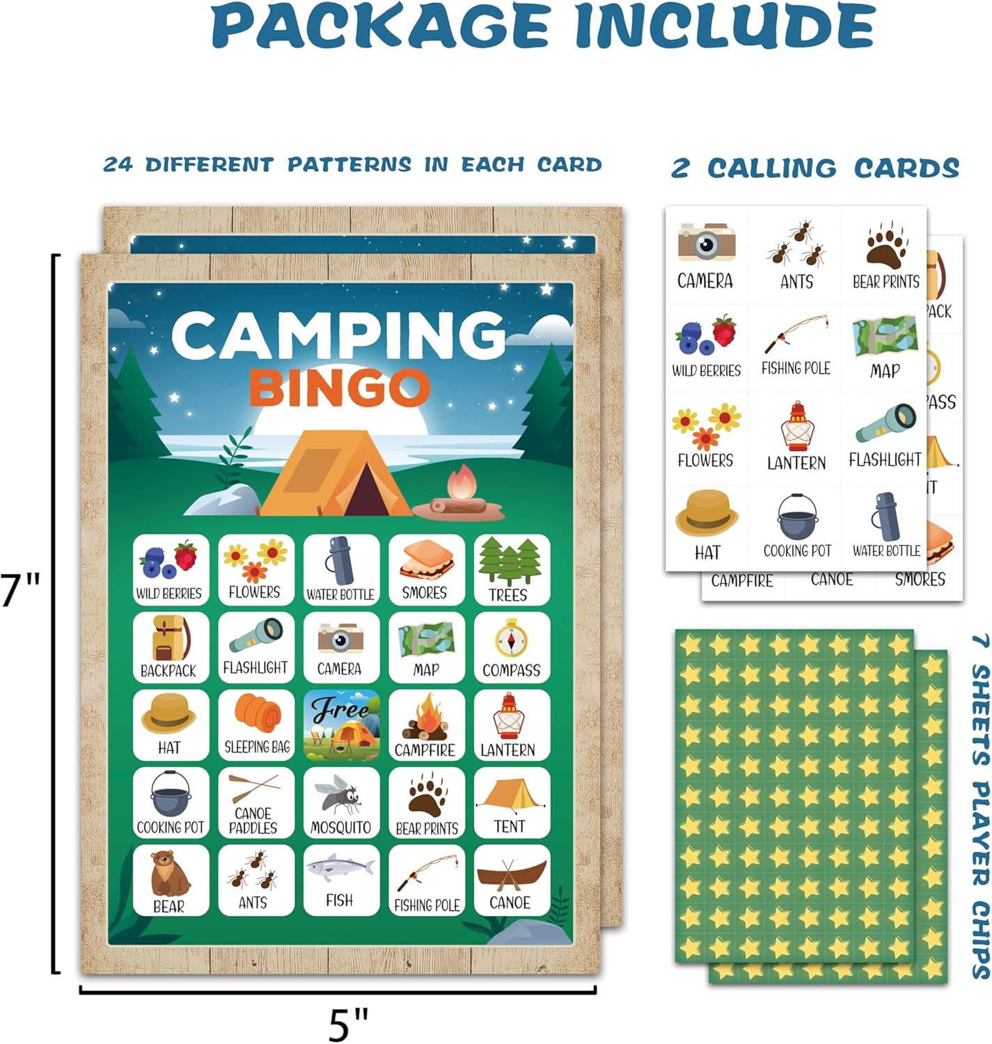 Baseball Bingo Card Game, Baseball Bingo Game for Adults, Sports Party Supplies, Favors, Baseball Party Decorations, Gift – 24 Players Bingo Game, C06