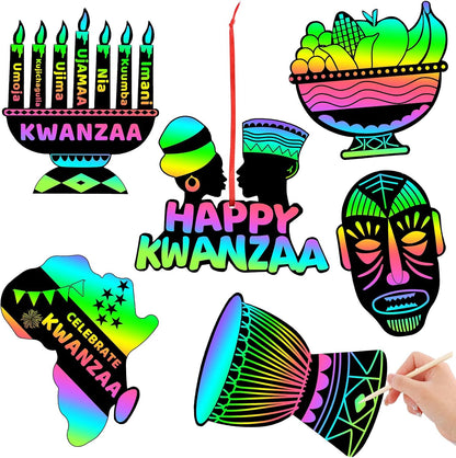 JULMELON 36 PCS Ocean Crafts, Rainbow Scratch Art Under The Sea Party Favors DIY Magic Color Summer Ocean Animals Scratch Cards for Summer Party Favors School Activities