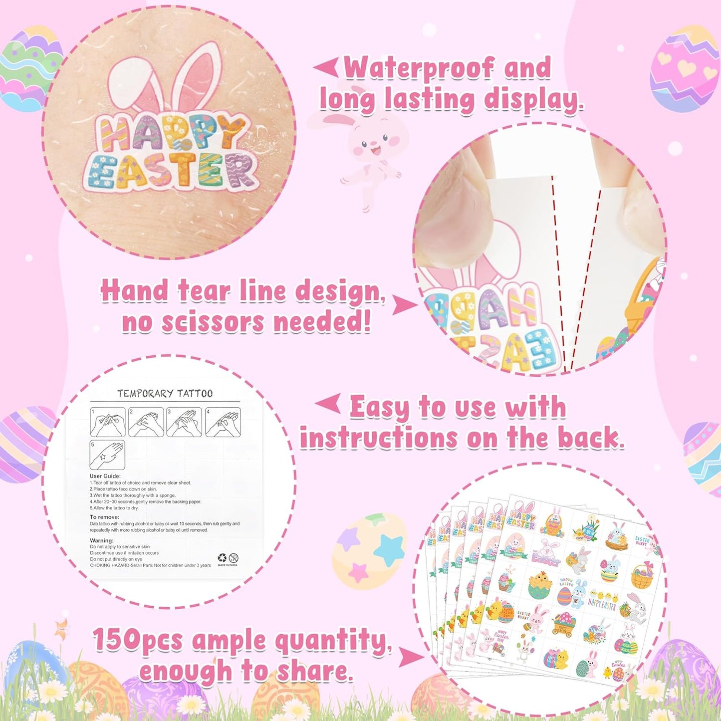 150 PCS Summer Temporary Tattoos, 6 Sheets Waterproof Fake Tattoos with Tropical Fruits Flamingos Hello Summer for Adults Pool Party, Hawaiian Stickers for Hawaiian Luau Party Favors Supplies