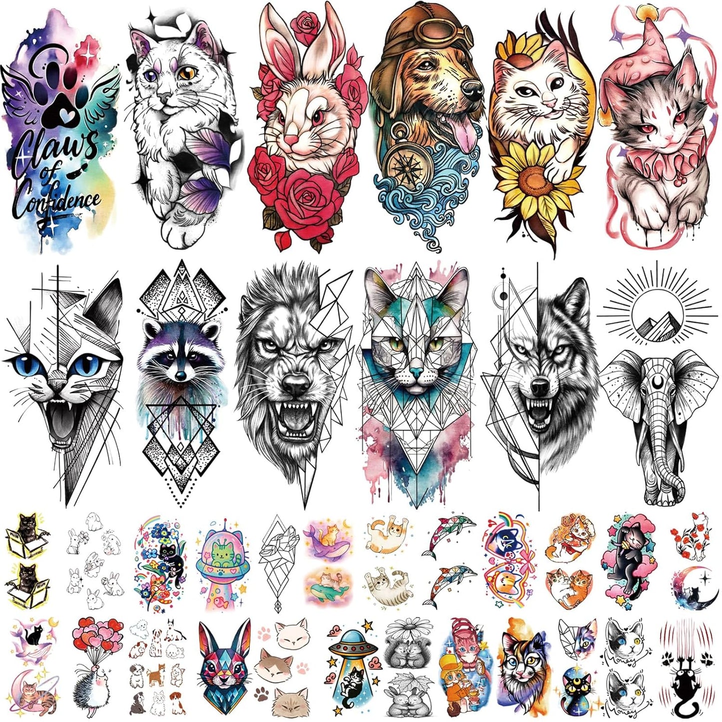 252+ PCS Glow Unicorn Princess Temporary Tattoo for Kids, 36 Sheets Rainbow Castle Candy Star Prince Fake Tattoos Sticker for Girls Boys, Luminous Birthday Magic Fairy Theme Party Favors Decoration