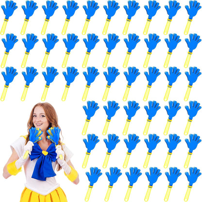 Junkin 48 Pcs Hand Clappers Bulk 7. 5 x 3. 5 Inches Noise Makers Party Favors Clapping Noise Maker Clacker for Birthdays Game Prizes Rewards Football Sporting Events Cheers Supplies (Black,White)