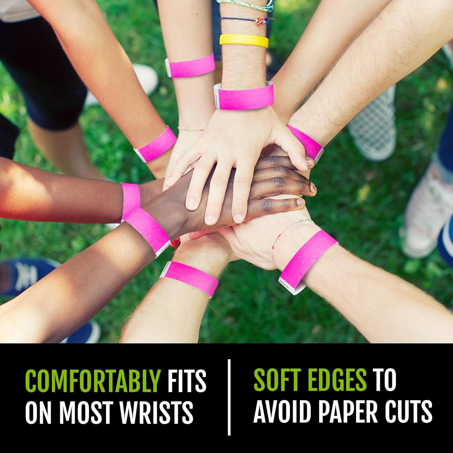 700 WristCo Tyvek Wristbands for Events, 7-Color Variety Pack – Tamper-Proof Design Prevents Reuse – Premium-Grade Bracelets for Hospital & Medical ID, Party, VIP Identification