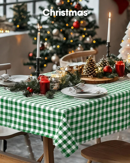 Pureegg Plastic Table Cloth Disposable 8 Pack, 54 x 108 Inch Table Cloths, Party, Picnic, Wedding, Decorative Tablecloths, Rectangle, White Plastic Cover, Leakproof & Sturdy, White